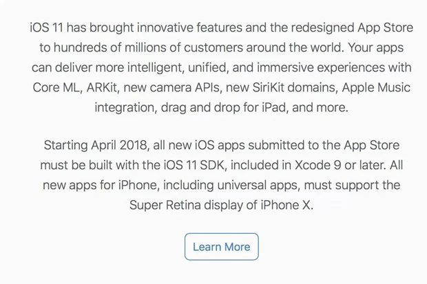 Apple verplicht ondersteuning iPhone X voor nieuwe apps