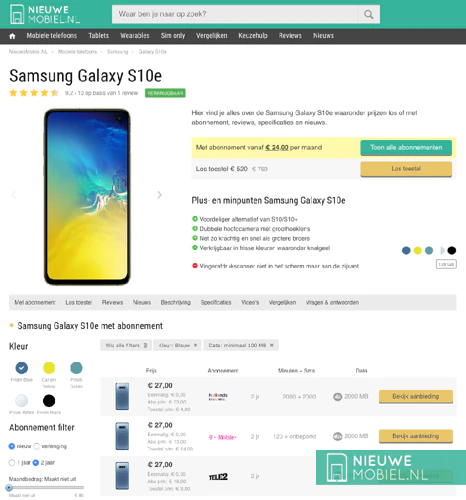 NieuweMobiel.NL zoekformulier