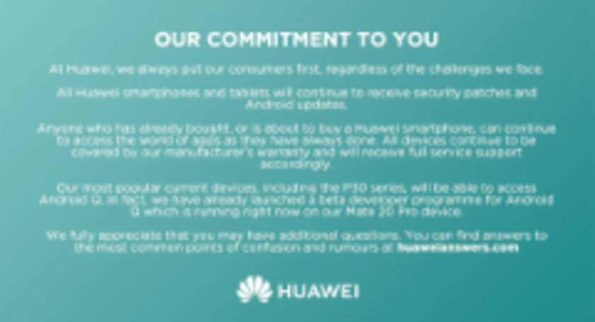 Huawei belofte