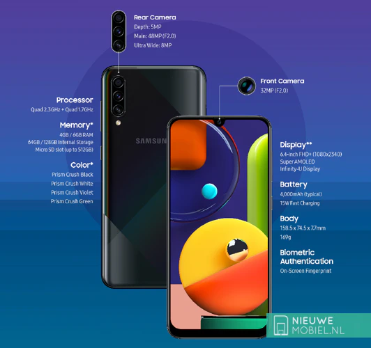 Samsung Galaxy A50s specificaties