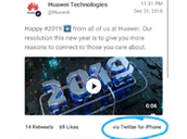 Huawei Tweet Via Iphone
