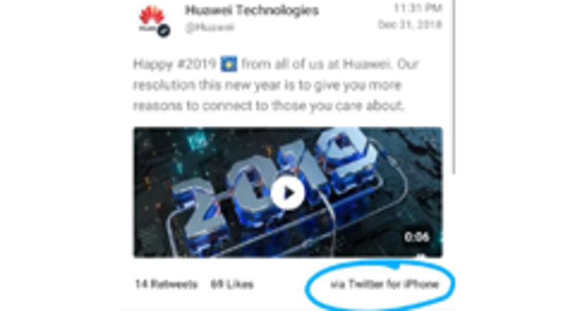 20193ts huawei tweet via iphone
