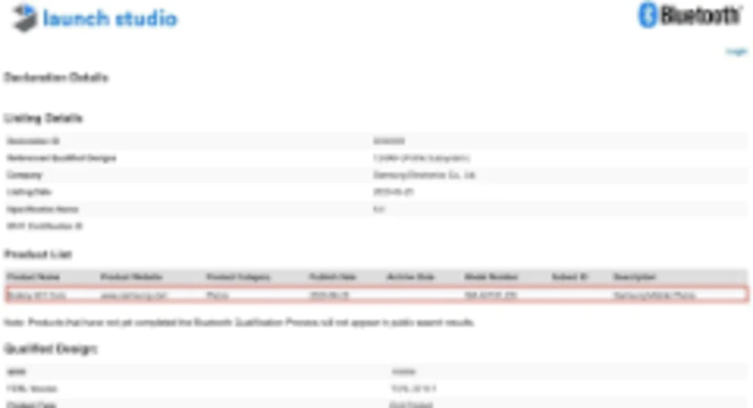 Bluetoothsig samsung galaxy a01 core