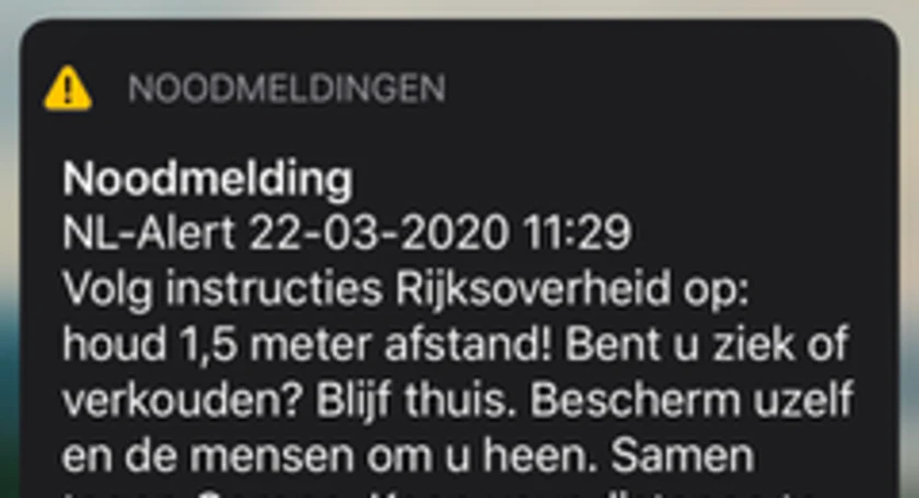 Nl alert corona virus