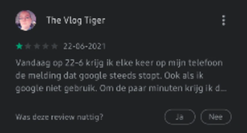 Play store complain