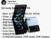 Samsung Flip4 Specs Heyitsyogesh 91mobiles Onleaks