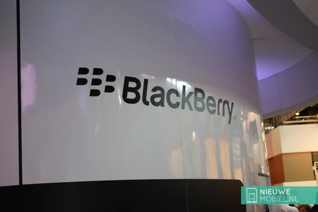 BlackBerry logo on the wall