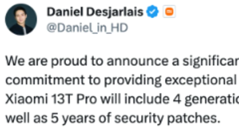 Tweet daniel in hd update policy xiaomi 13t