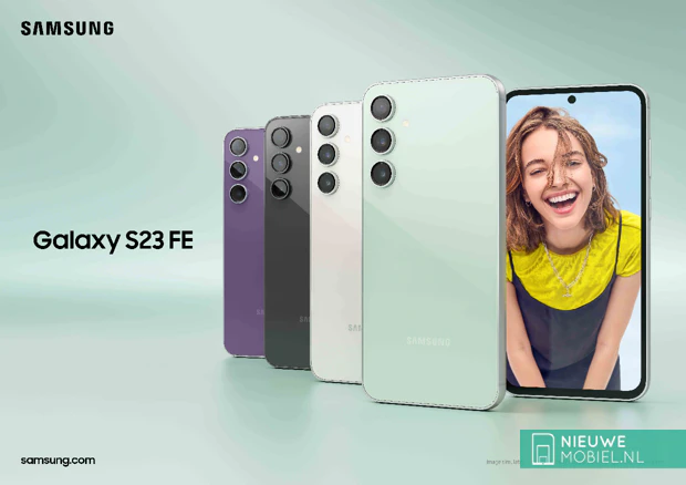 Promotion image showing the Samsung Galaxy S23 FE in all its colors