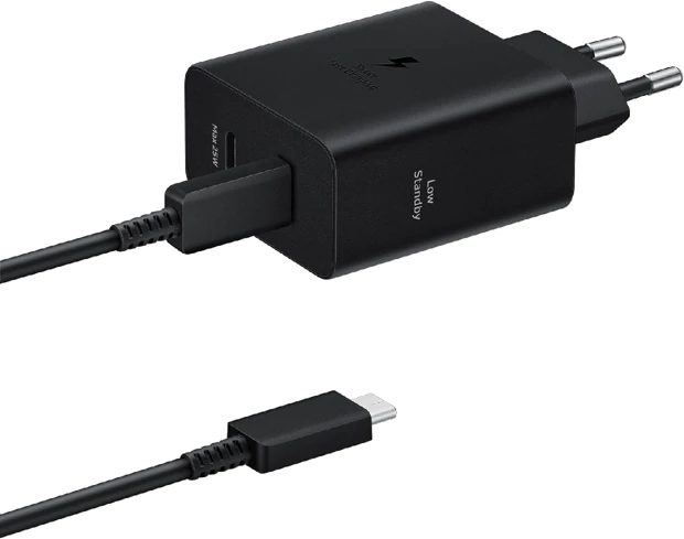 Chargeur Samsung 50W Duo en noir