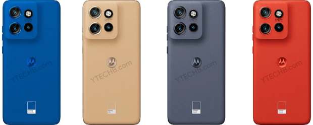 Motorola Edge 50 Neo in Nautical Blue, Latte, Grisaille, and Poinciana