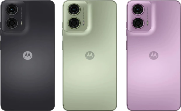 Motorola Moto G24 in tre diversi colori