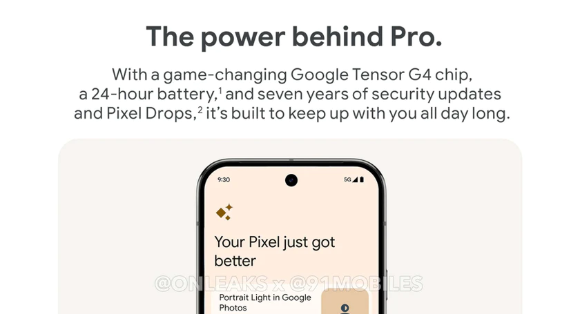 Google tensor g4 game changing onleaks 91mobiles