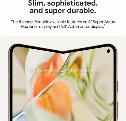 Google Pixel 9 Pro Fold presentation sheet