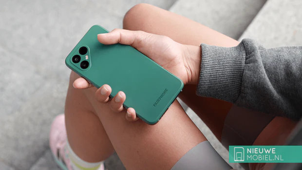 Green Fairphone 5 with 6GB 128GB of storage