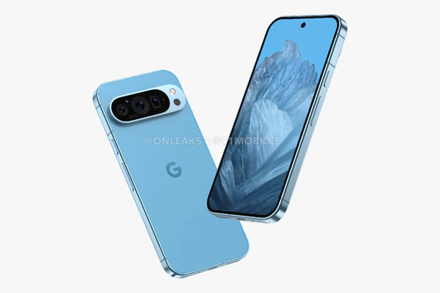 Render of blue Google Pixel 9 Render of blue Google Pixel 9