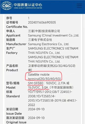 China Quality Certification Centre about the Samsung Galaxy S25 Ultra China Quality Certification Centre about the Samsung Galaxy S25 Ultra