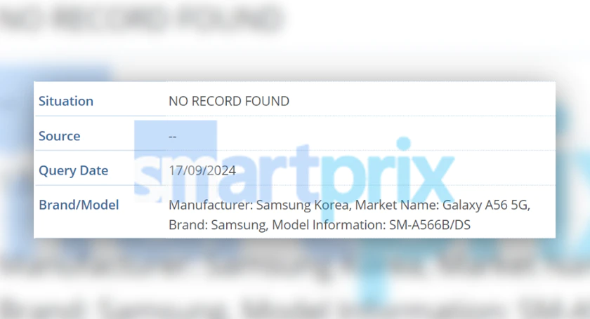 Samsung galaxy a56 with exynos 1580 smartprix
