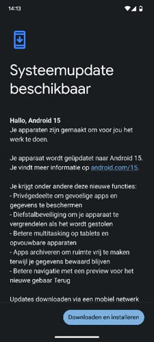 Android 15 update