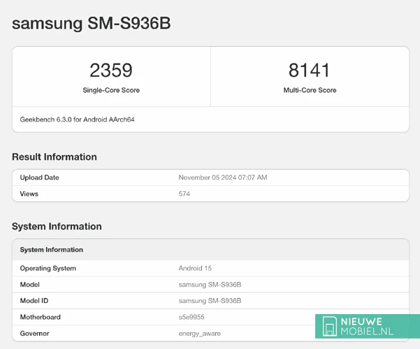 Samsung Galaxy S25+ benchmark running Exynos 2500 Samsung Galaxy S25+ benchmark running Exynos 2500