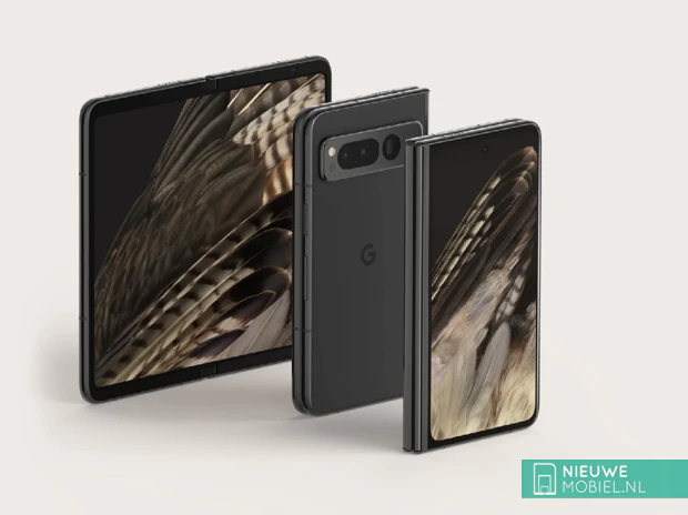 Google Pixel Fold in Obsidian Black from all angles