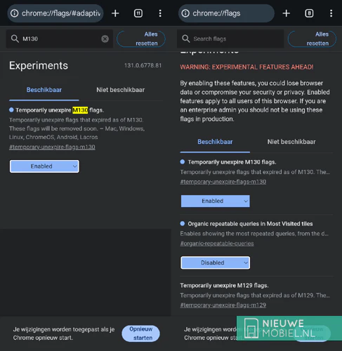 Chrome Mobile Flags Temporarily Unexpire M130 Flags Chrome Mobile Flags Temporarily Unexpire M130 Flags