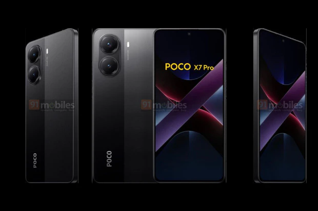 POCO X7 Pro render in Black