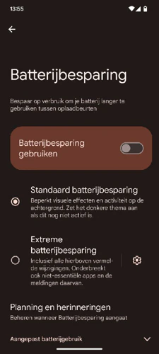 Screenshot Battery Saving