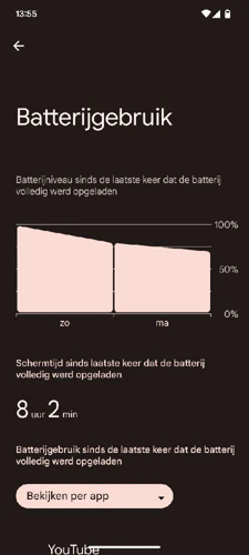Screenshot Battery Usage