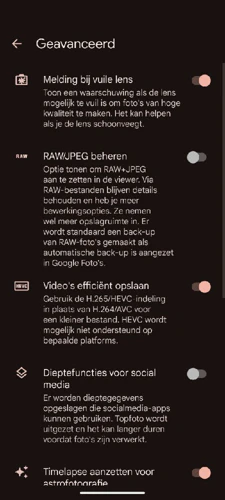 Screenshot Camera Advanced Settings