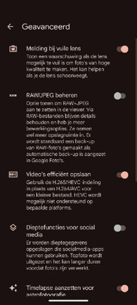 Screenshot Camera Advanced Settings