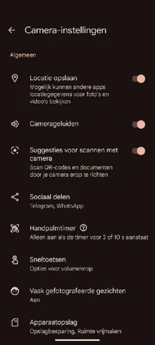 Screenshot Camera Settings