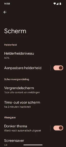 Screenshot Display Settings