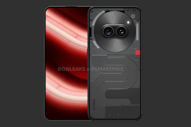 Render of the Nothing Phone (2a) in Black Render of the Nothing Phone (2a) in Black