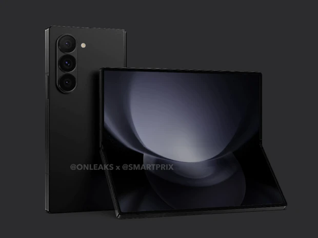 5K render of Samsung Galaxy Z Fold 6 in Black