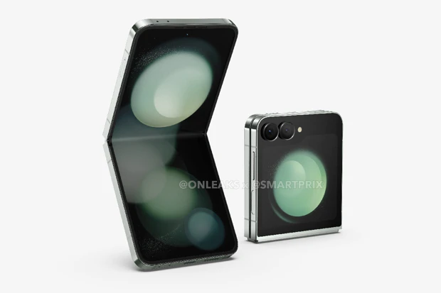 Samsung Galaxy Z Flip 6 render from @onleaks as shown by Smartprix