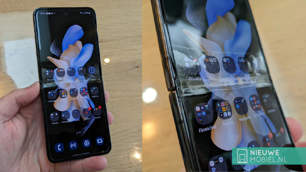 Samsung Galaxy Z Flip 4 cracked protective film