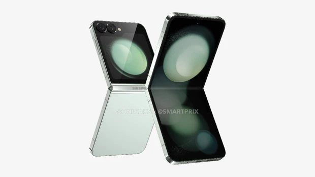 Samsung Galaxy Z Flip 6 render in green