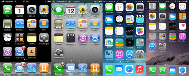 Apple iOS Home Screen through the years Apple iOS Home Screen through the years
