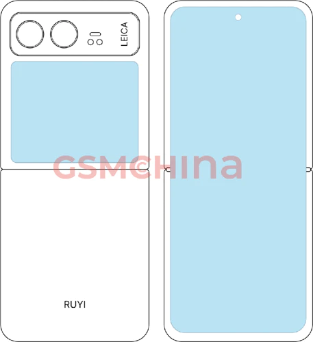 Esquisse du Xiaomi Mix Flip pliable, nom de code Ruyi