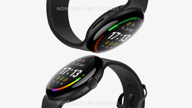 Google Pixel Watch 4 render from @onleaks