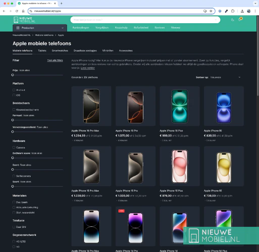NewMobile.NL dark mode