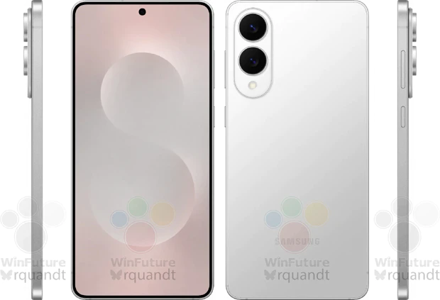 Samsung Galaxy S25 edge in Titanium Silver, renders by Winfuture Samsung Galaxy S25 edge in Titanium Silver, renders by Winfuture