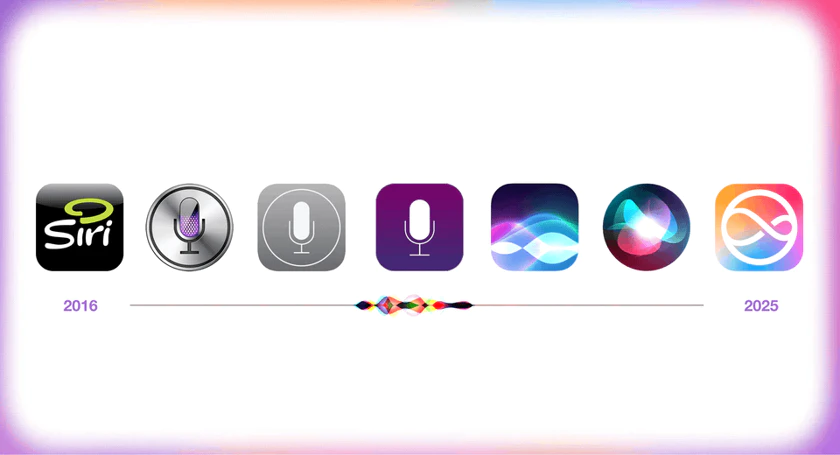 Apple siri logo 2016 to 2025