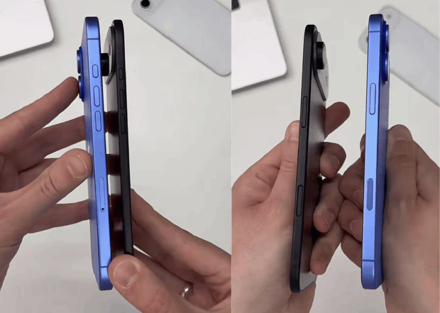 Apple iPhone 17 Air vs iPhone 16 via X/MajinBuOfficial