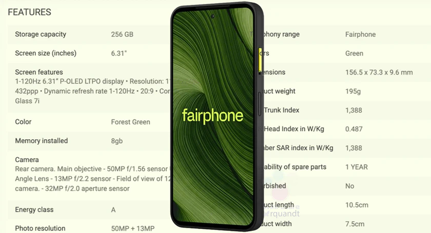 Fairphone 6 specs uncovered winfuture