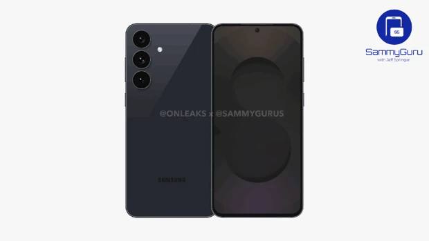 Samsung Galaxy S25 FE render by SammyGuru via @onleaks