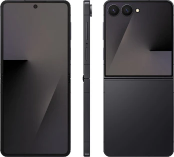 Samsung Galaxy Z Flip 7 in Black via Evleaks