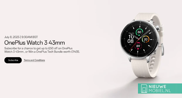 OnePlus Watch 3 43mm is coming