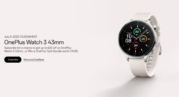 OnePlus Watch 3 43mm kommer